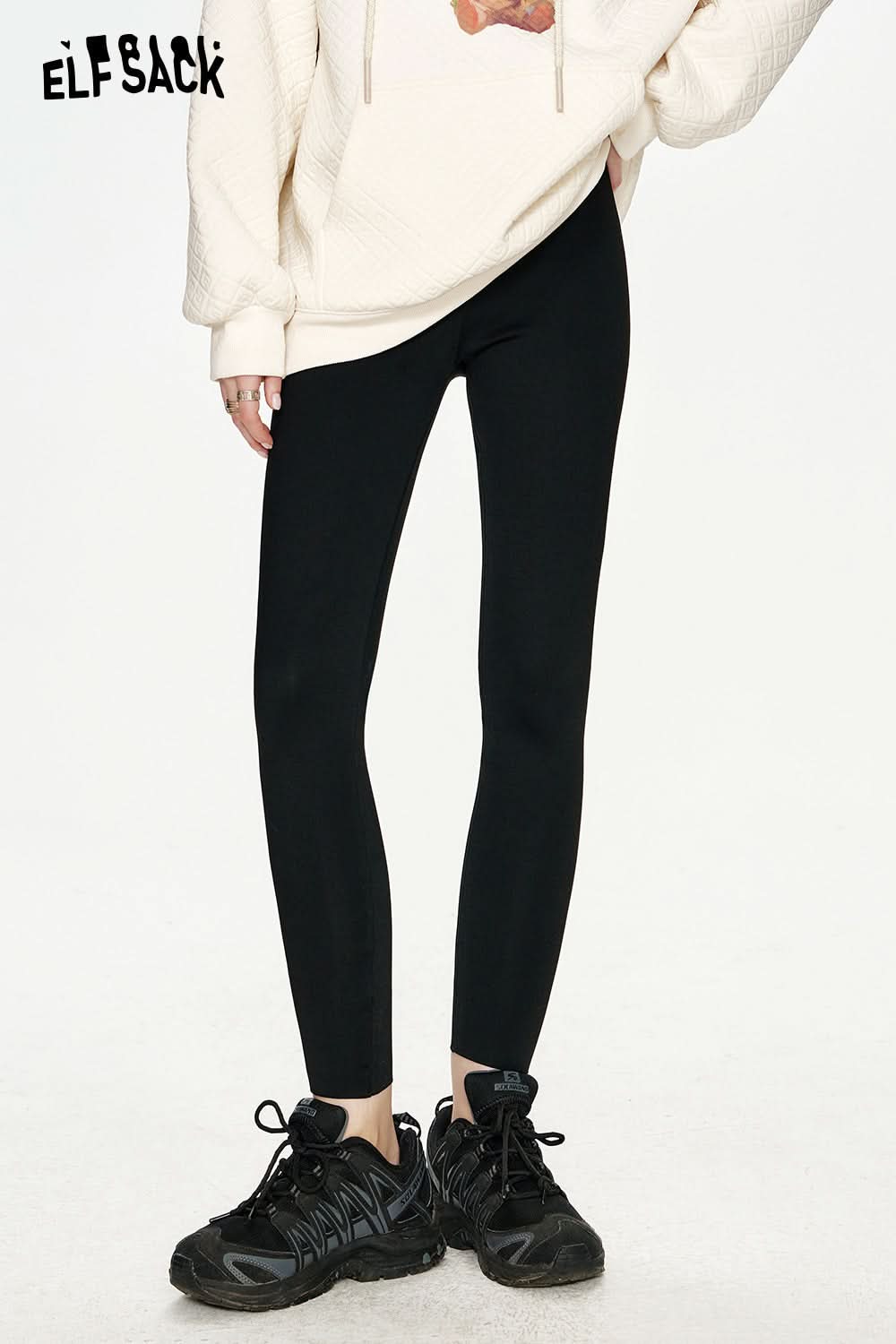 ELFSACK Versatile black slim fit leggings tight skinny pants