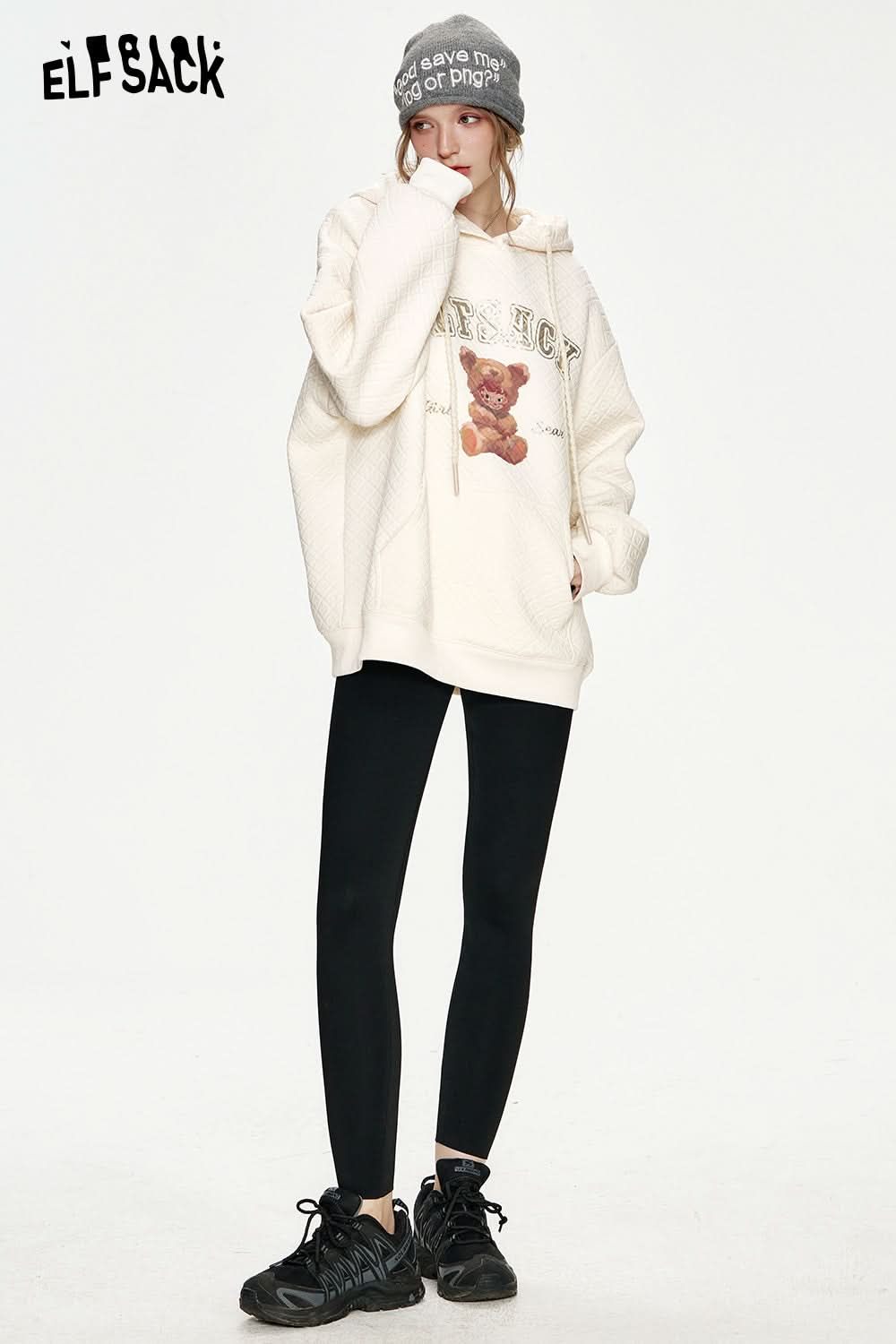 ELFSACK Versatile black slim fit leggings tight skinny pants