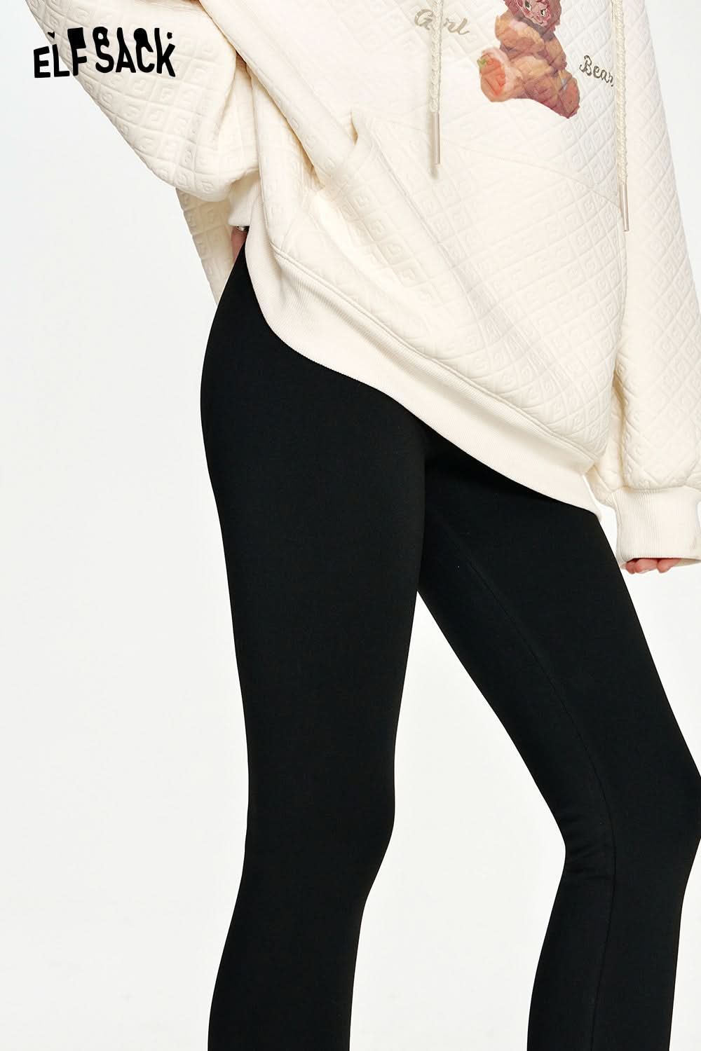 ELFSACK Versatile black slim fit leggings tight skinny pants