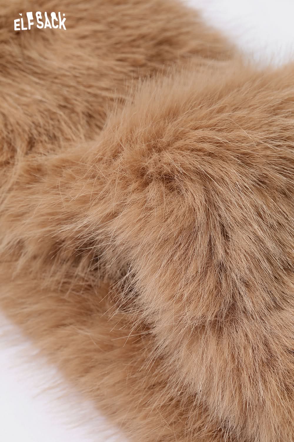 ELFSACK Vintage Y2K Plush Scarf Women Warm Cute Puppy Neck Scarf