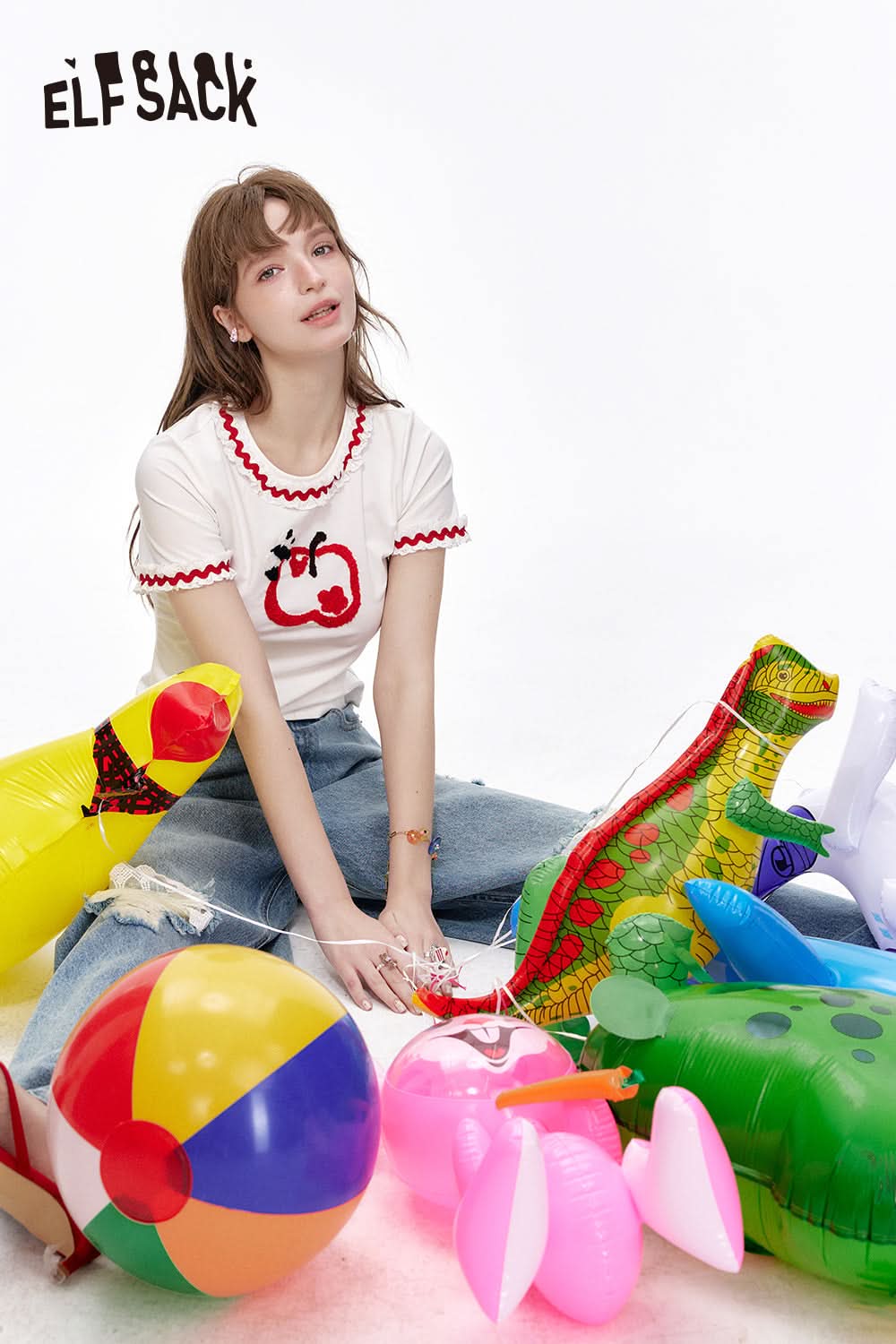 ELFSACK Panda short sleeved slim fit T-shirt