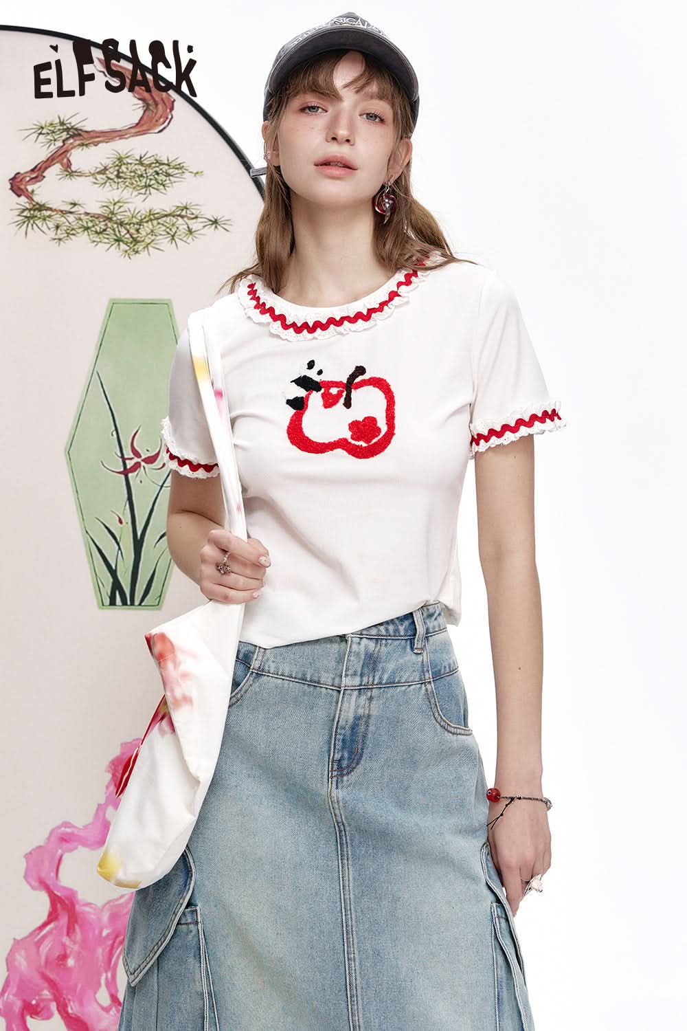 ELFSACK Panda short sleeved slim fit T-shirt