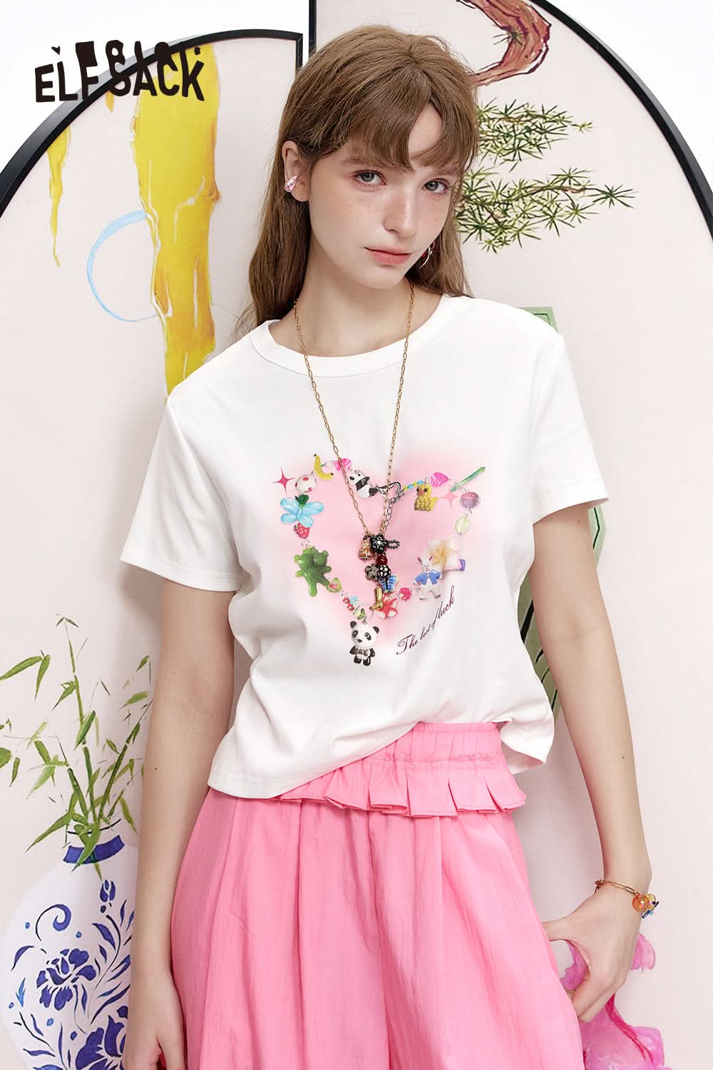 ELFSACK White printed short sleeved T-shirt