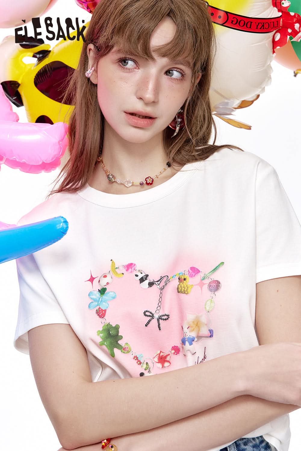 ELFSACK White printed short sleeved T-shirt