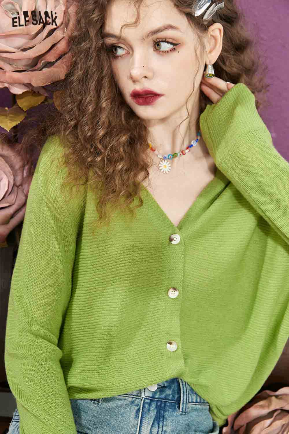 ELFSACK Button-Down Cardigan