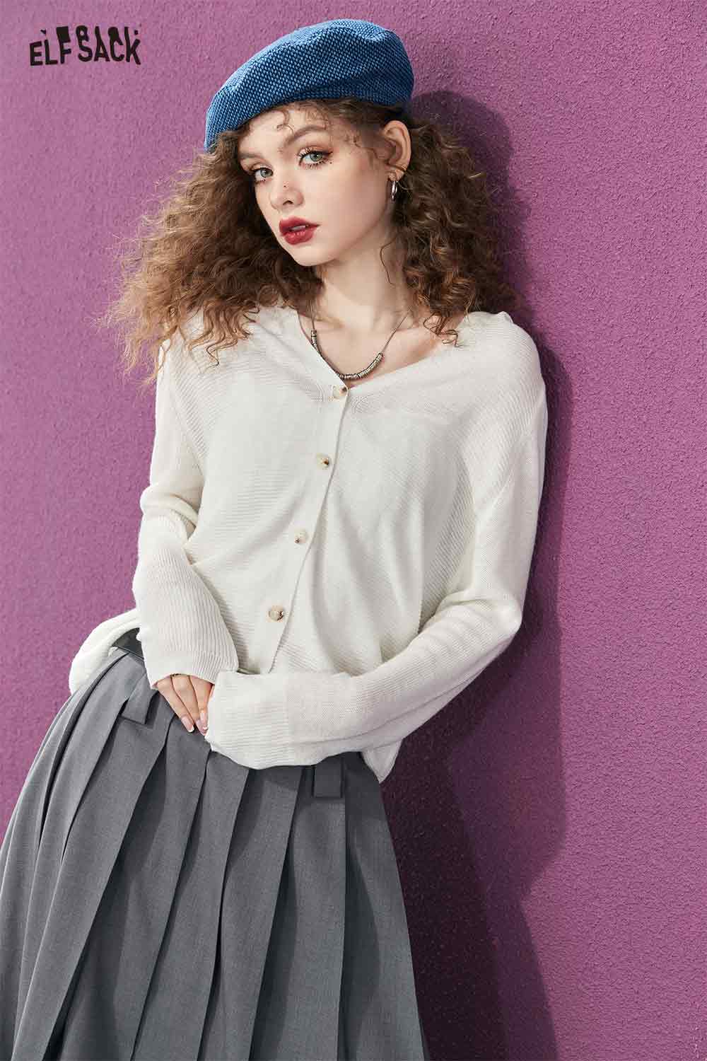 ELFSACK Button-Down Cardigan