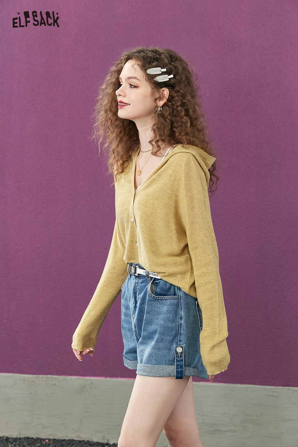 ELFSACK Button-Down Cardigan