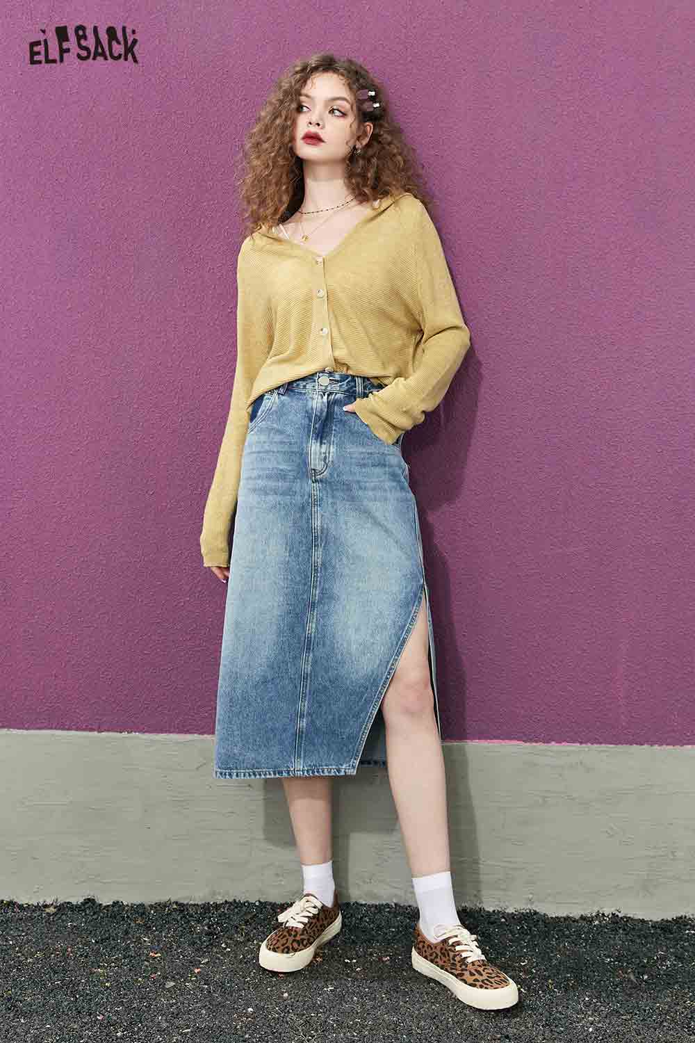 ELFSACK Button-Down Cardigan