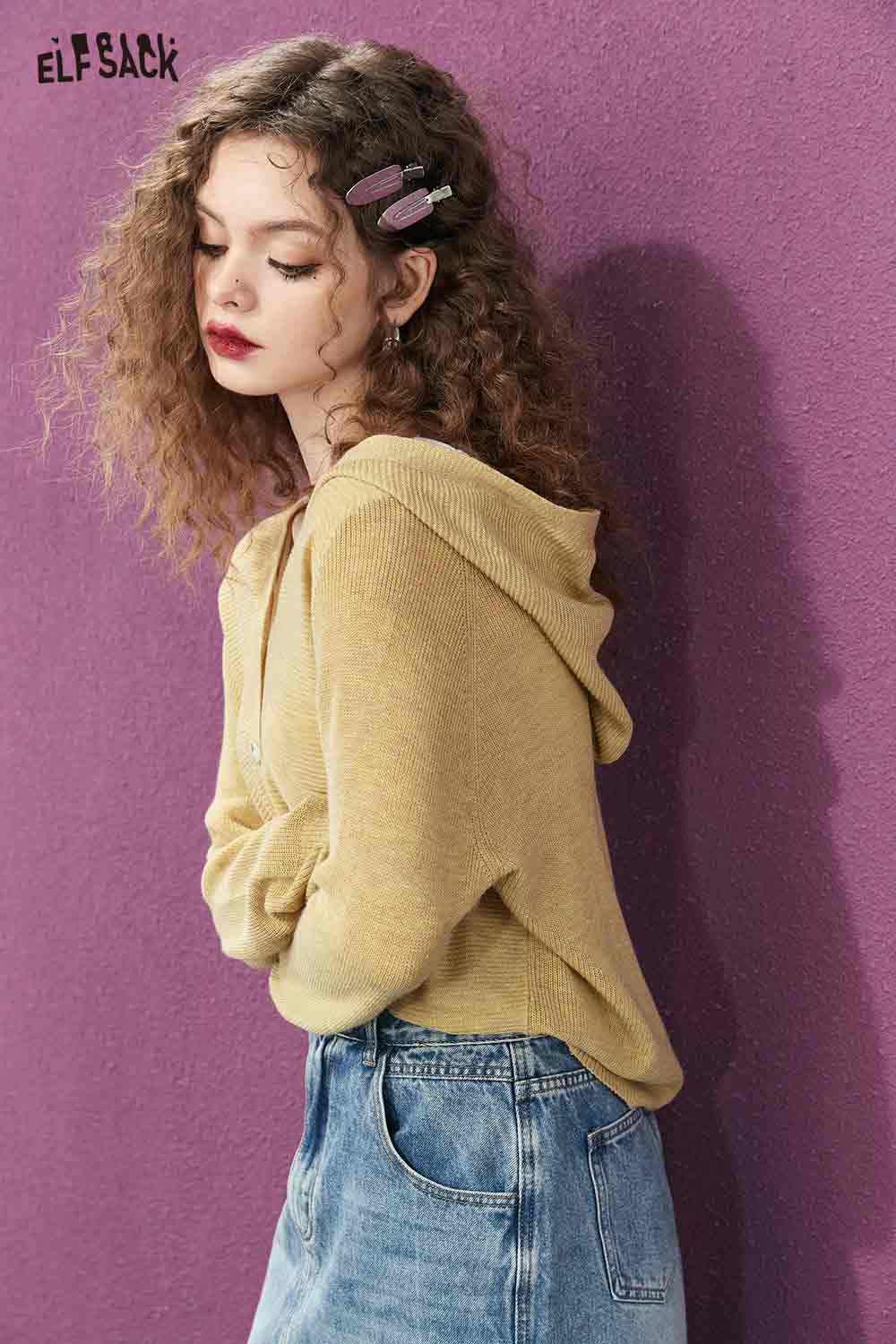 ELFSACK Button-Down Cardigan