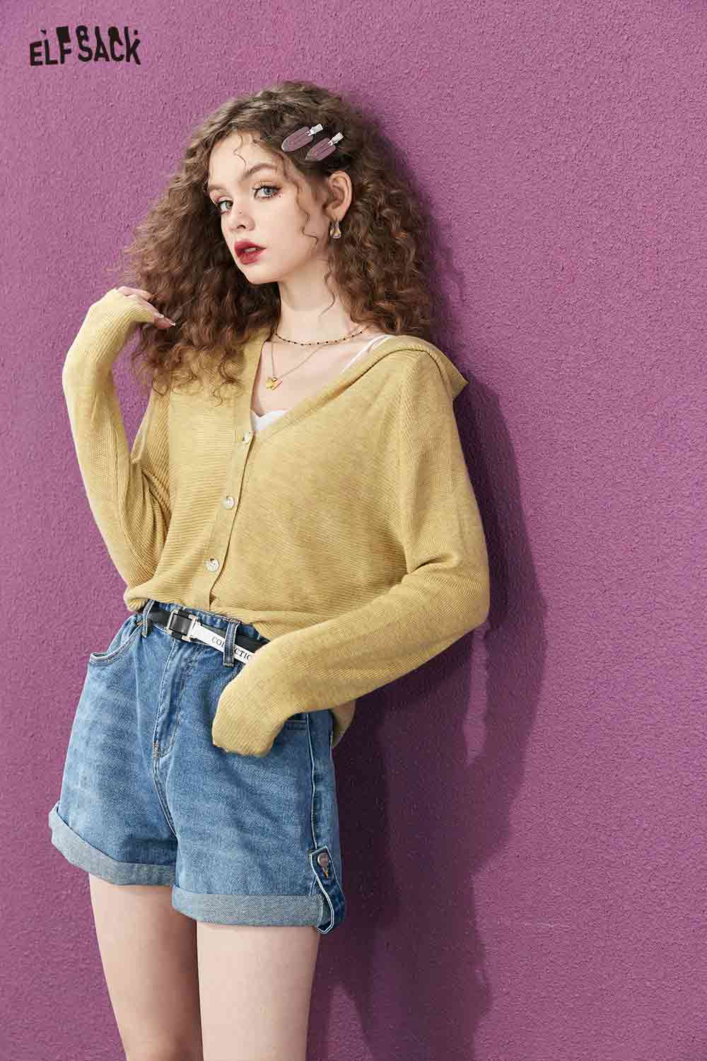 ELFSACK Button-Down Cardigan