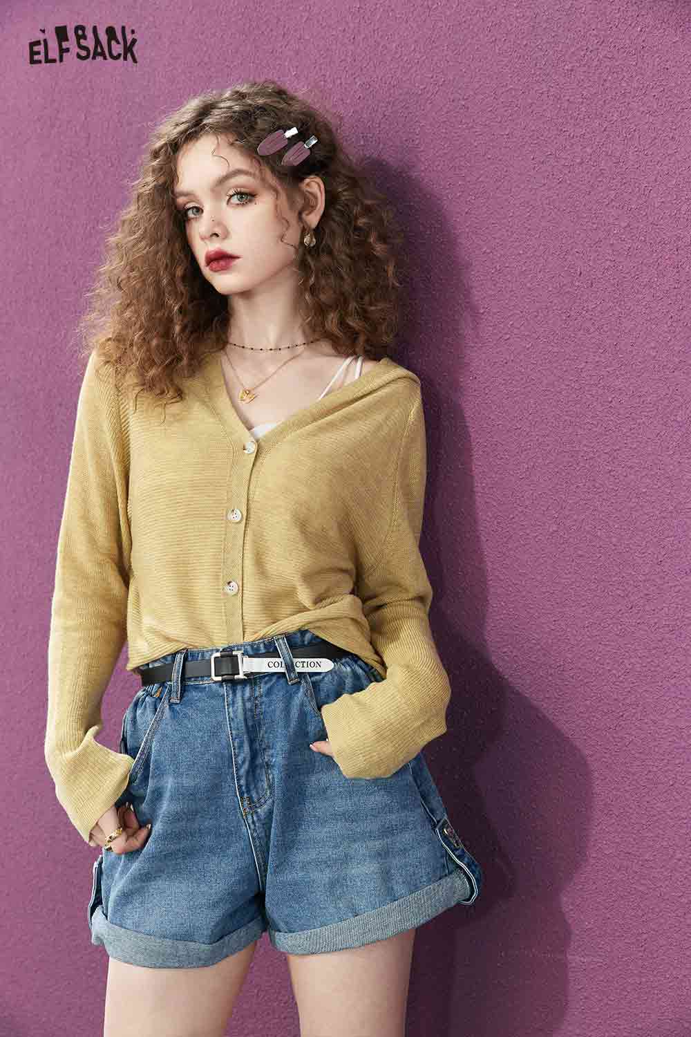 ELFSACK Button-Down Cardigan