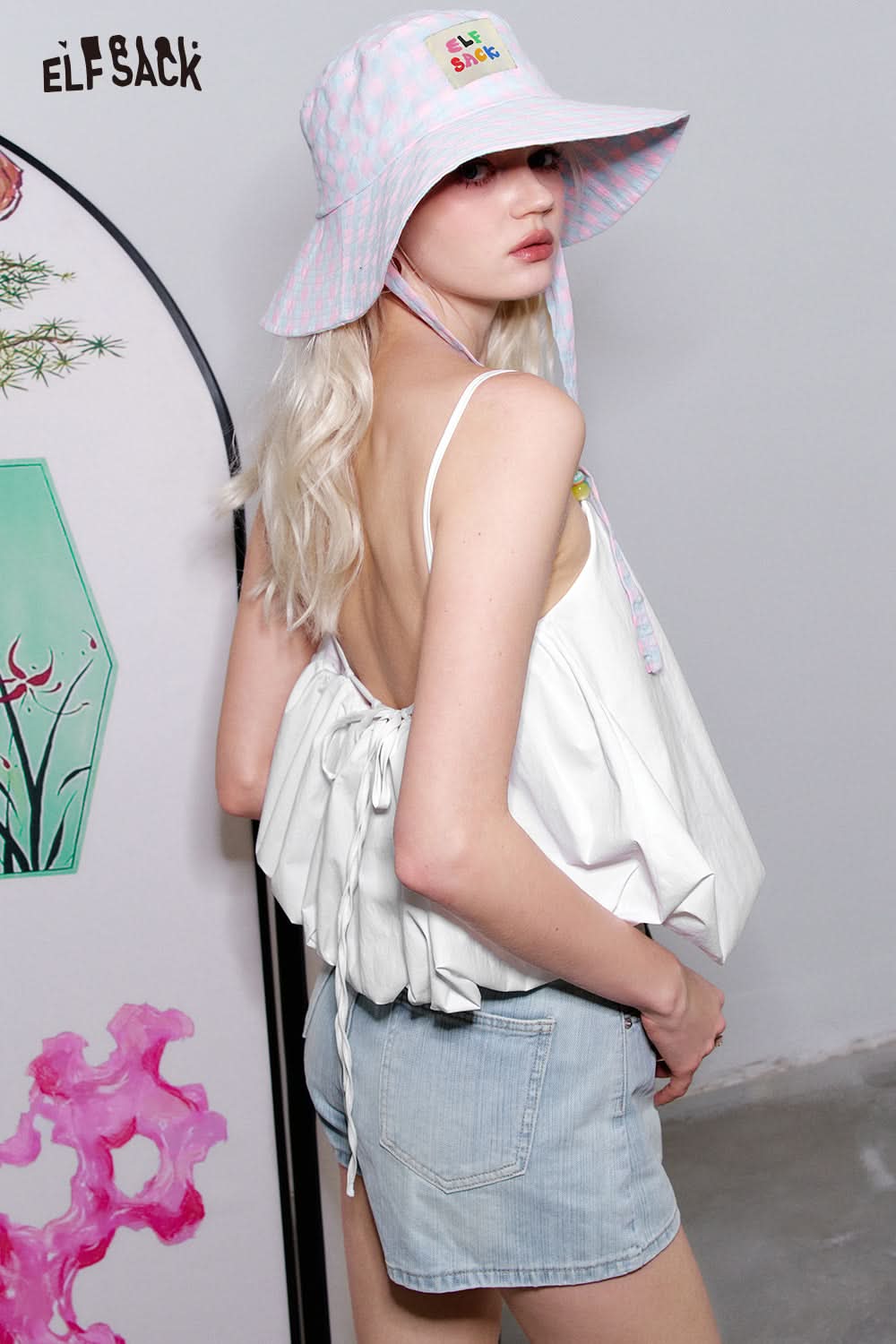 ELFSACK White backless slimming vest