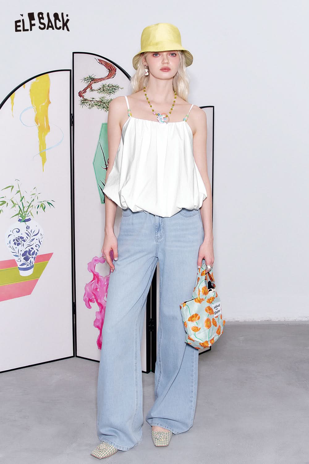 ELFSACK White backless slimming vest