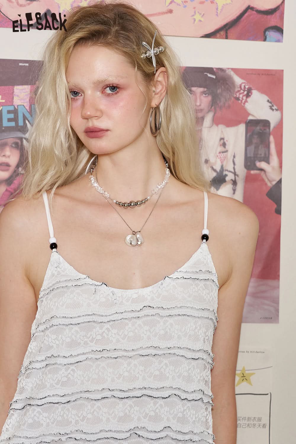 ELFSACK White Camisole Chic Dress