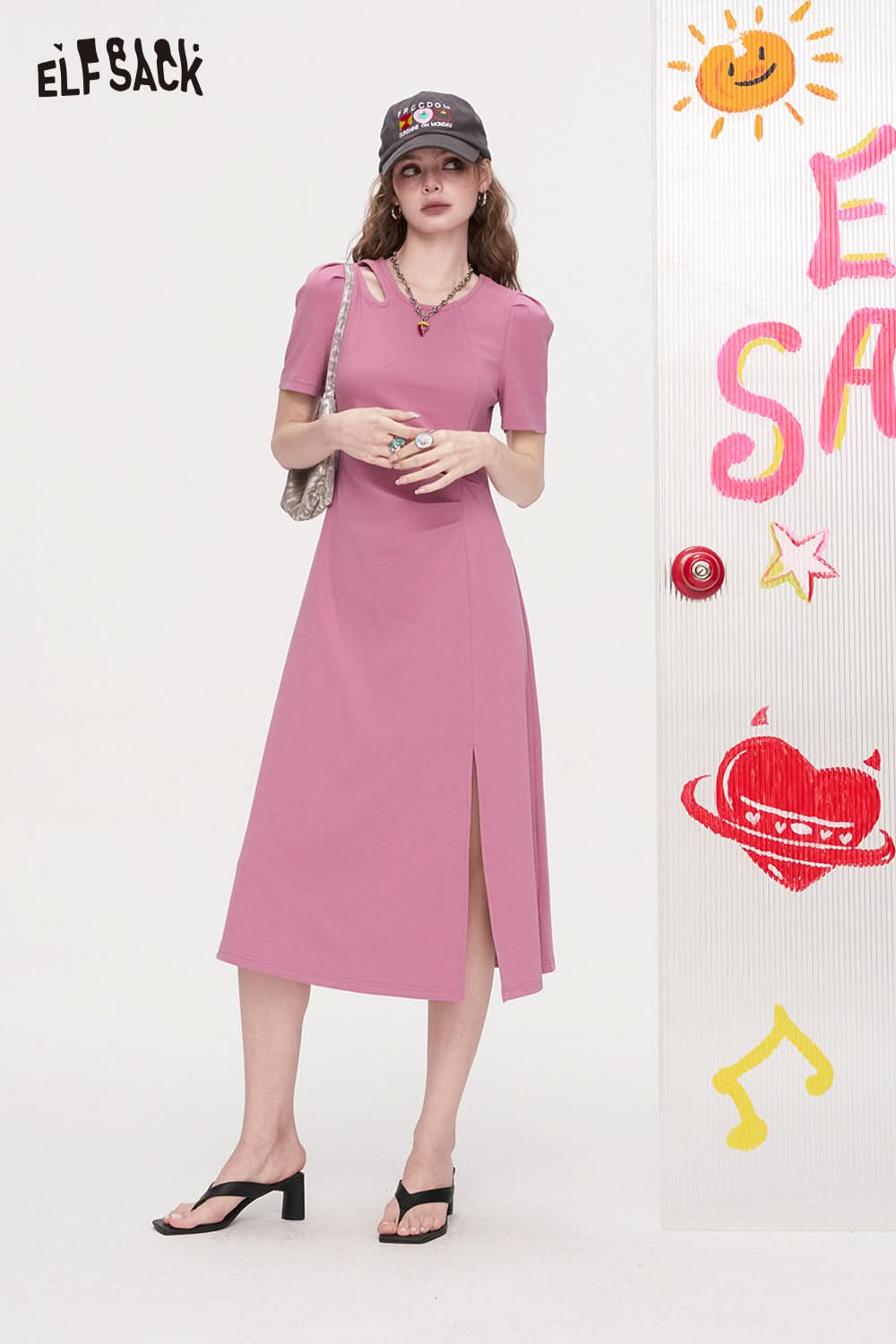 ELFSACK Chic T-Shirt Dress