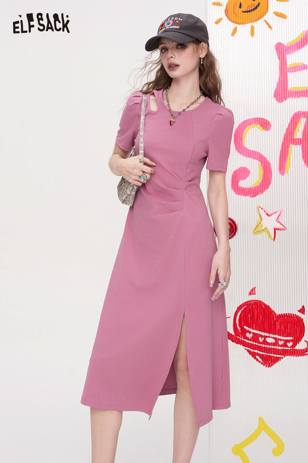 ELFSACK Chic T-Shirt Dress