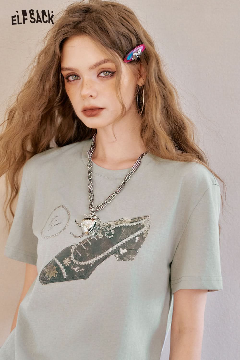 ELFSACK Fun Printed Short Sleeve Casual Loose T-Shirt