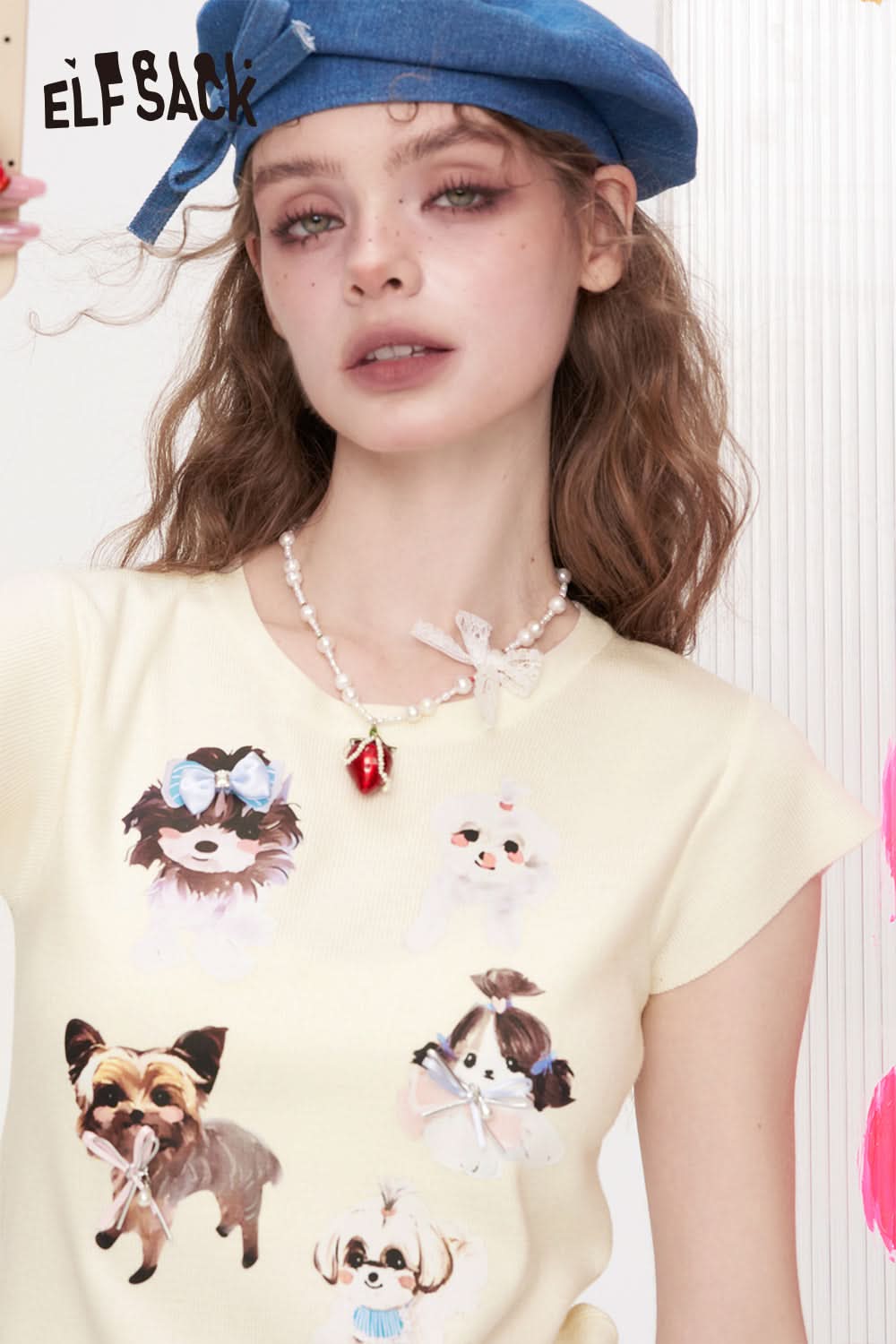 ELFSACK Printed Short Sleeved Chic T-Shirt