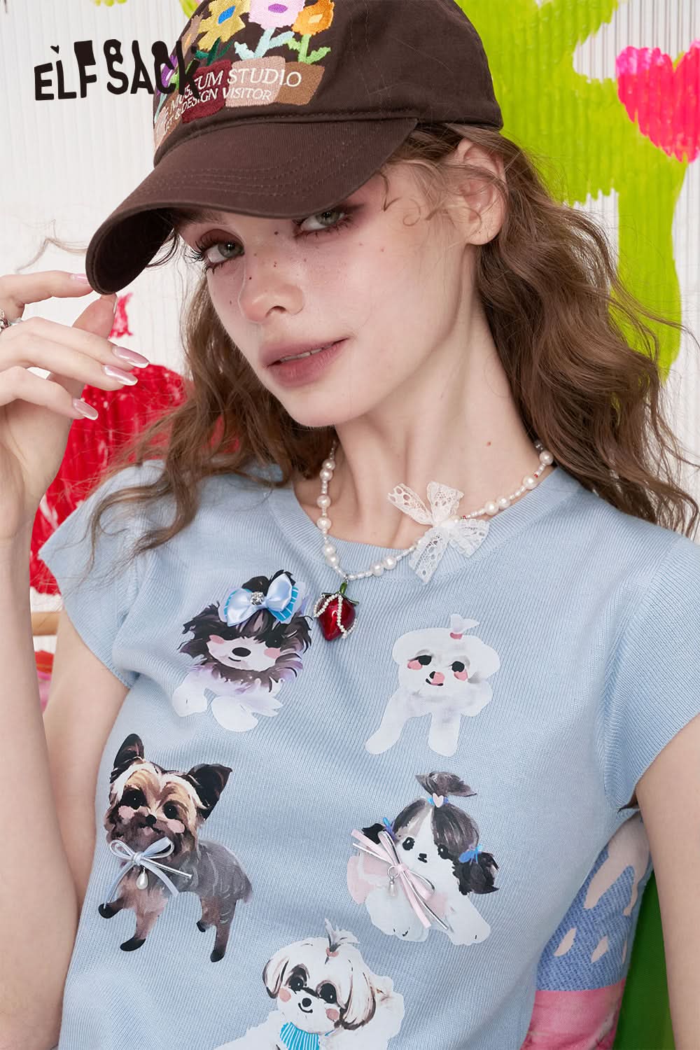 ELFSACK Printed Short Sleeved Chic T-Shirt