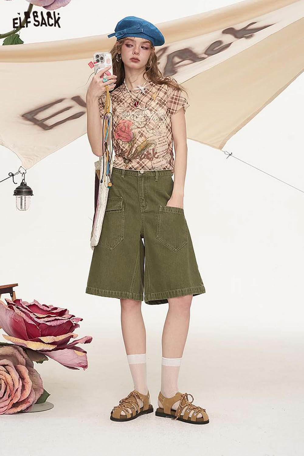 ELFSACK Cowboy Shorts Cargo Pants