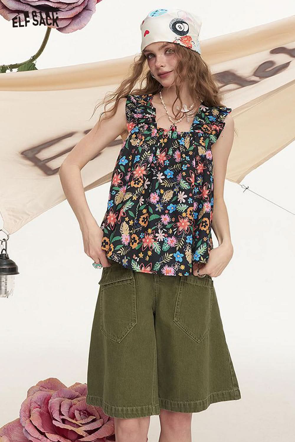 ELFSACK Cowboy Shorts Cargo Pants