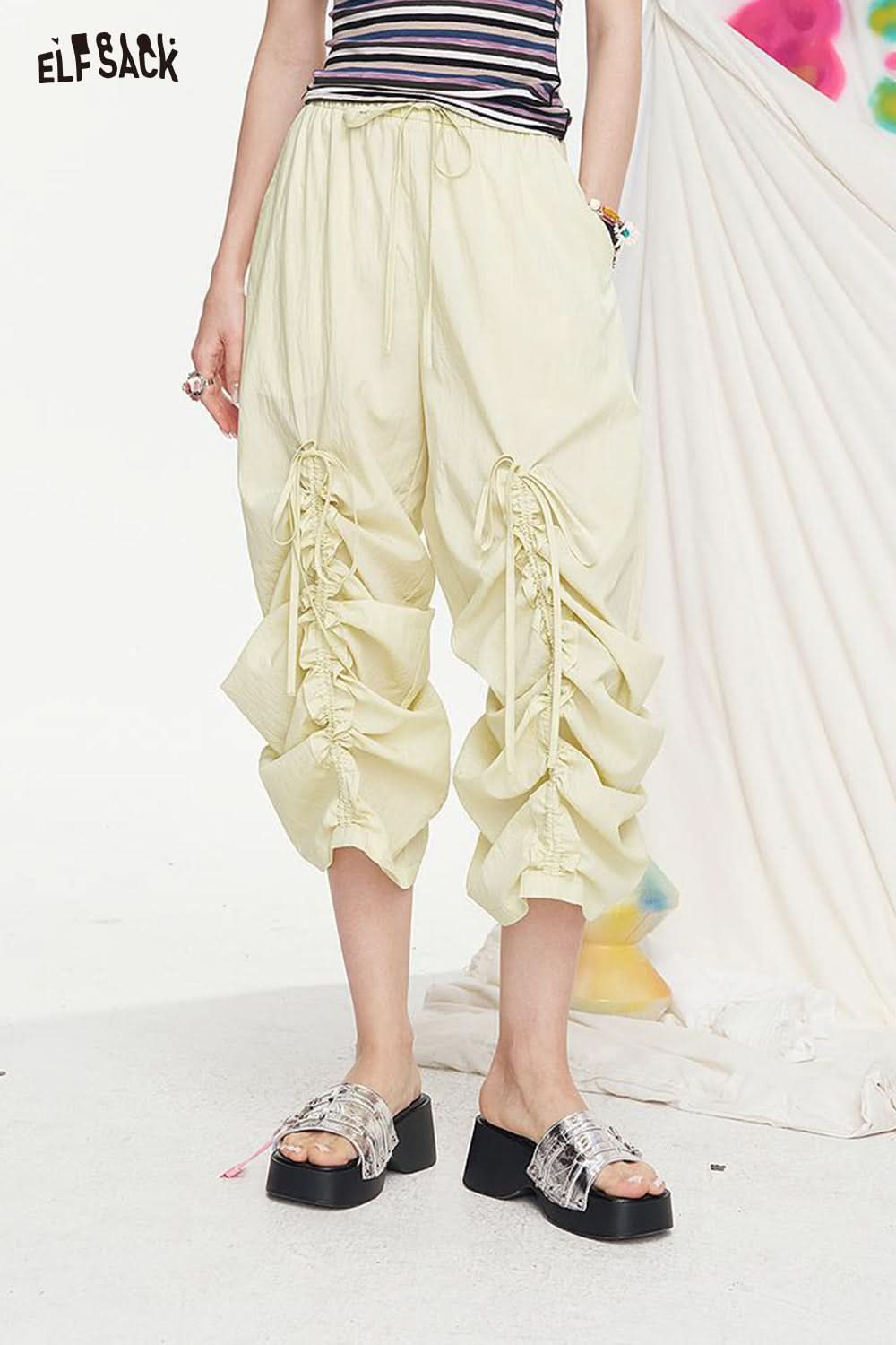ELFSACK Casual Loose Wide Leg Pants