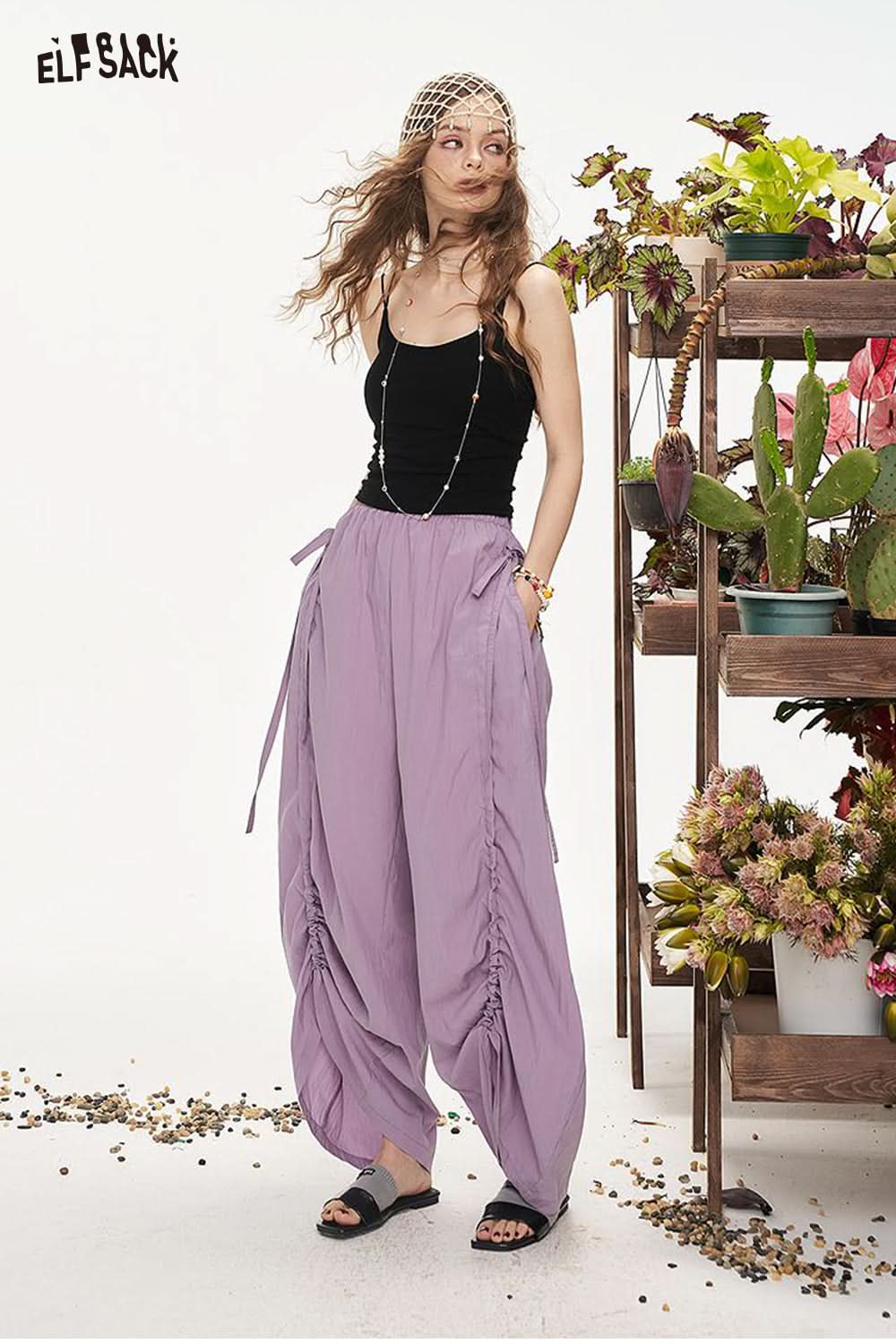 ELFSACK Y2K Solid Color Camisole Vest