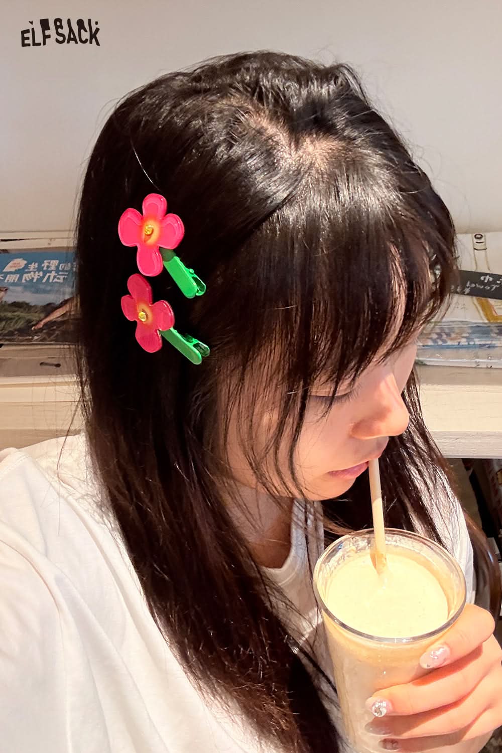 ELFSACK Dopamine Flower Hair Clip