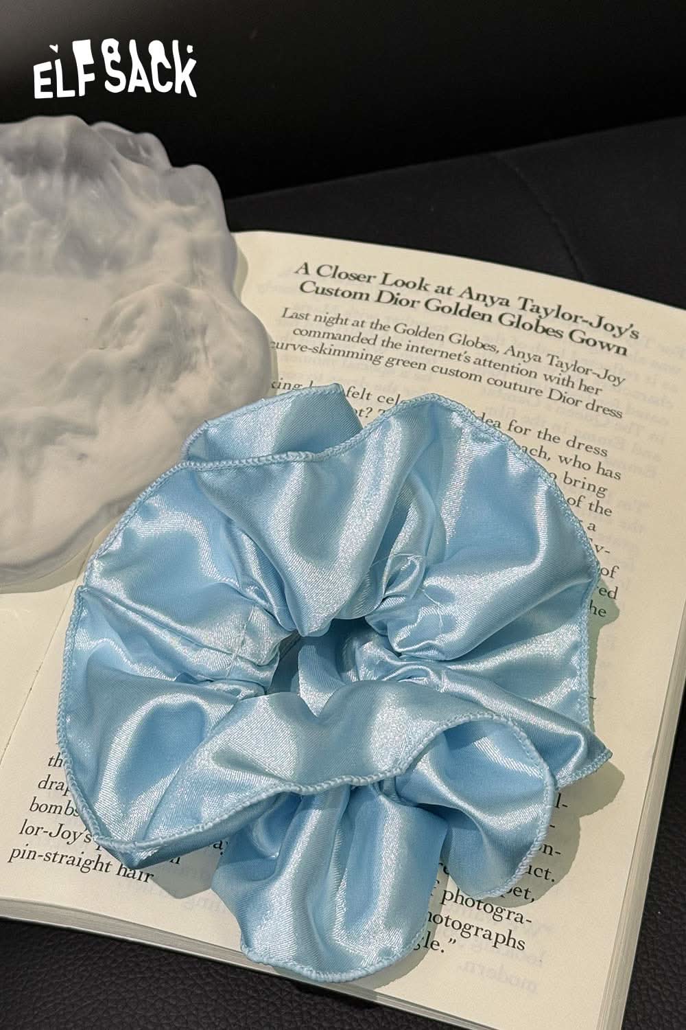 ELFSACK French Retro Senior Sense Of Large Intestine Hair Band Female