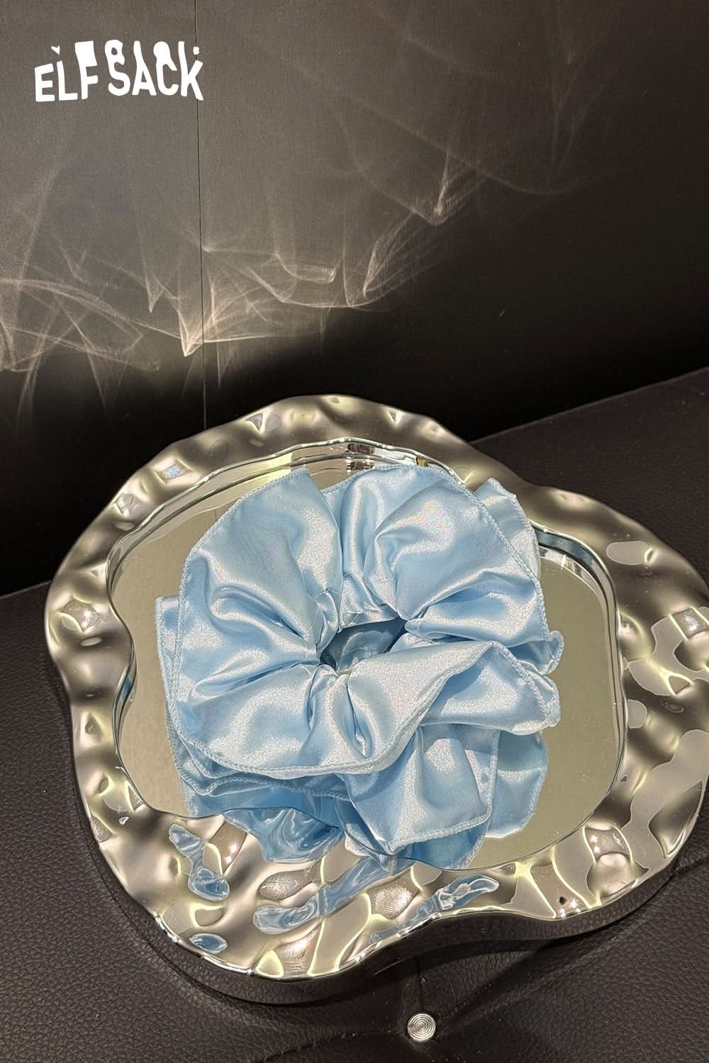 ELFSACK French Retro Senior Sense Of Large Intestine Hair Band Female