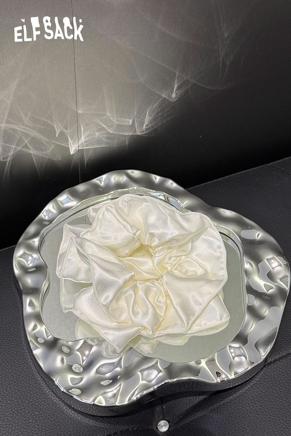 ELFSACK French Retro Senior Sense Of Large Intestine Hair Band Female