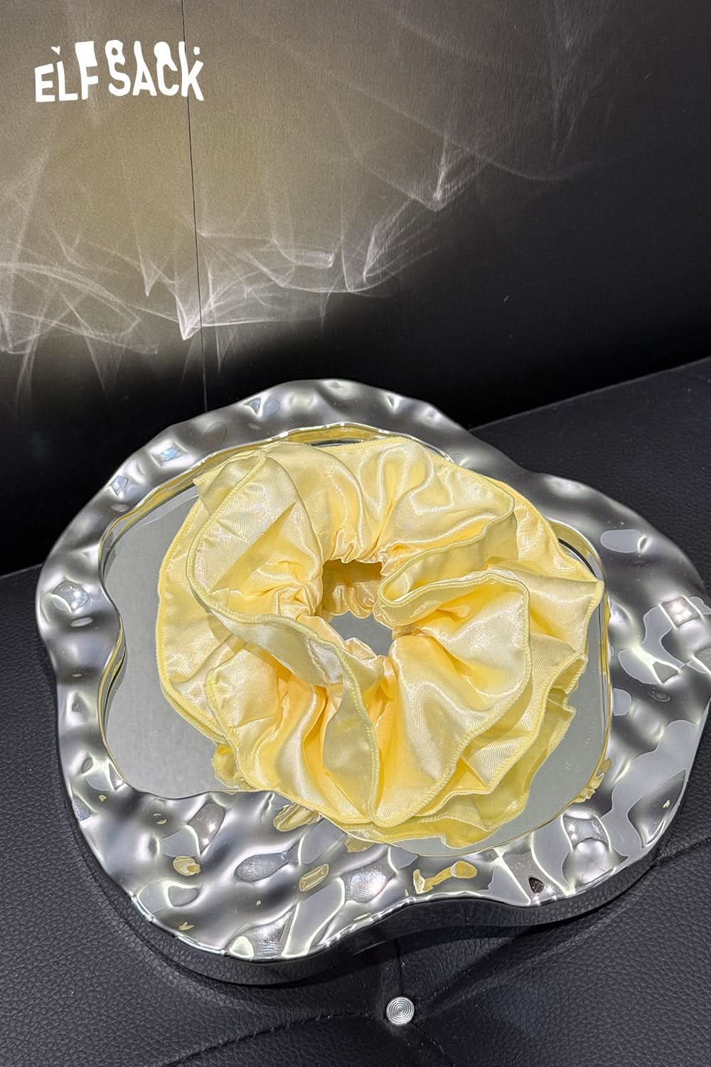 ELFSACK French Retro Senior Sense Of Large Intestine Hair Band Female