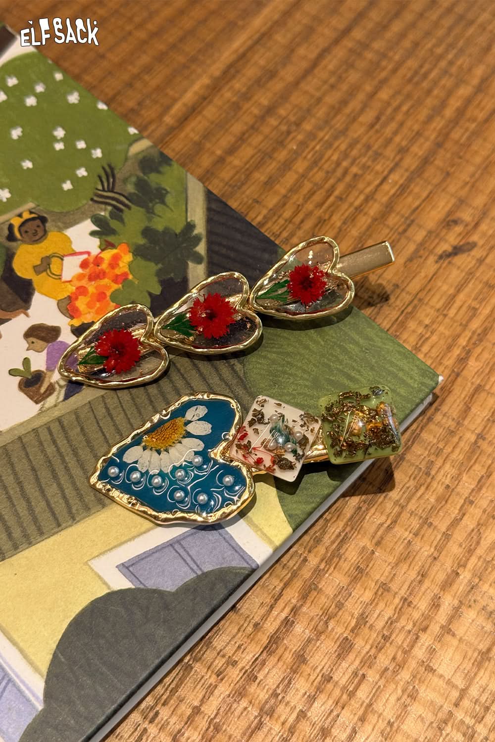 ELFSACK Vintage Flower Hair Clip