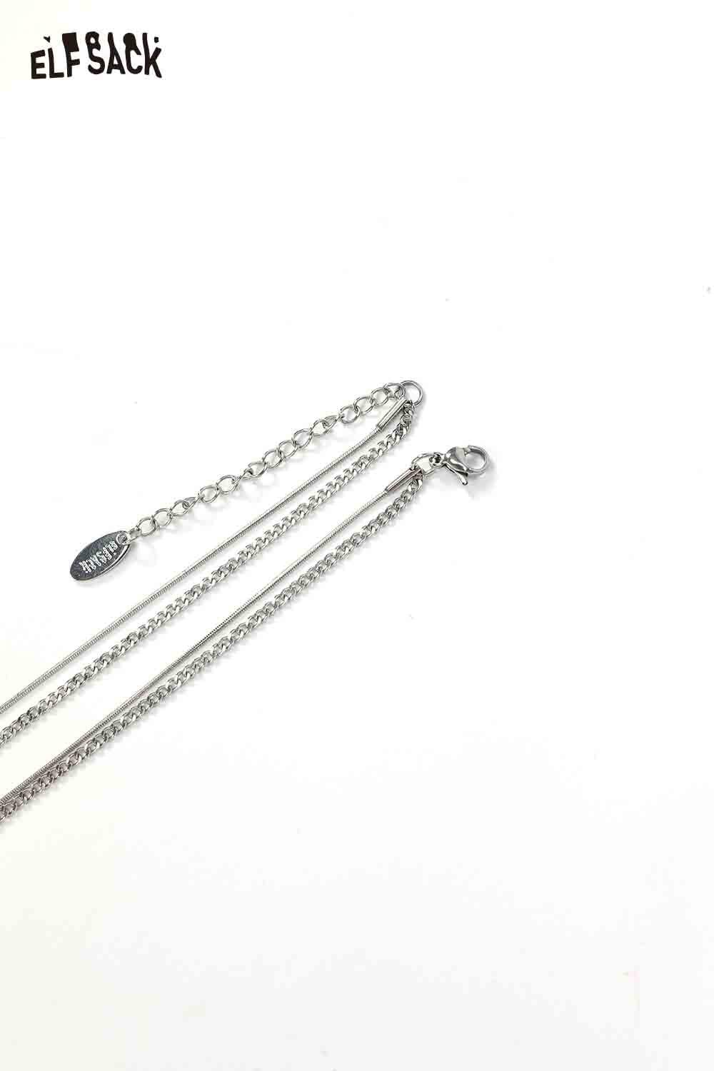 ELFSACK cherry pendant heart necklace featuring a delicate silver chain and elegant design