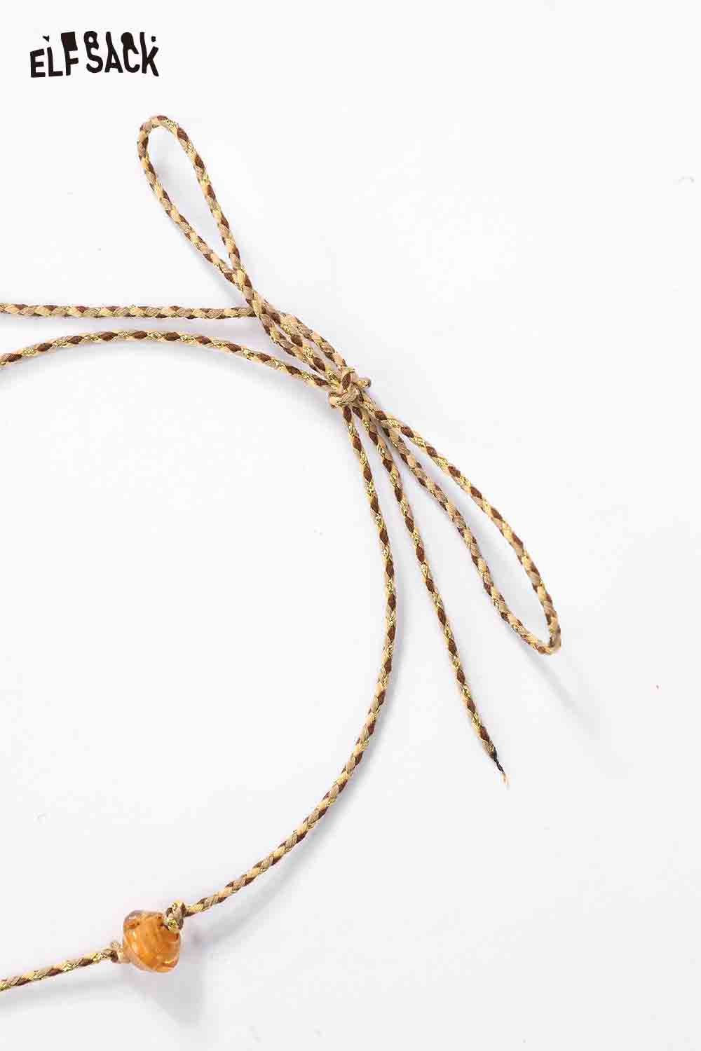 ELFSACK cute dog pendant necklace with a stylish design and adjustable braided cord