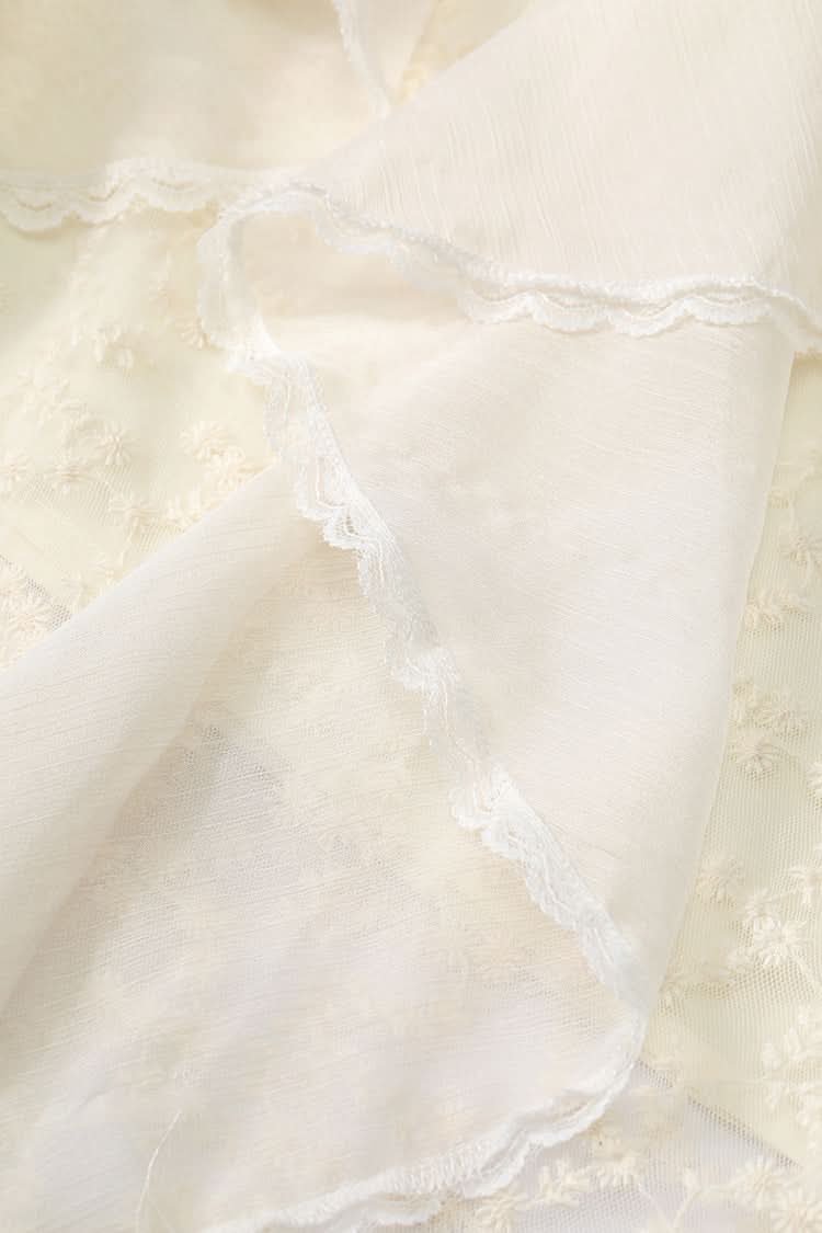 ELFSACK White Lace Vacation Style Halter Dress