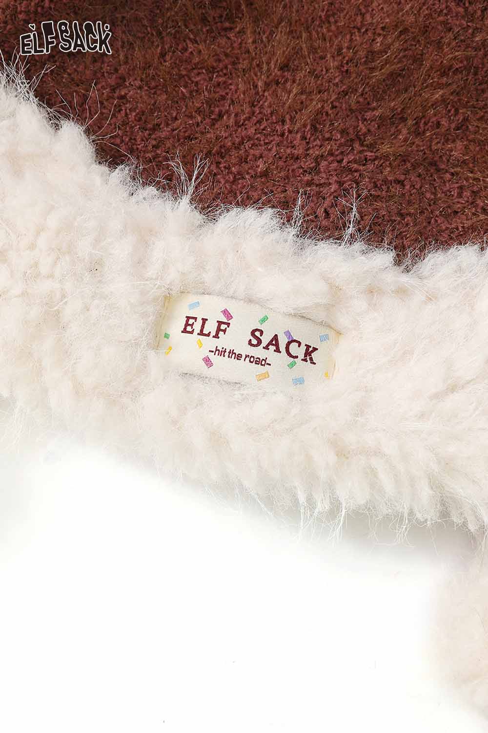 ELFSACK cute plush ear flap hat with soft fabric and playful design for cozy winter wear
