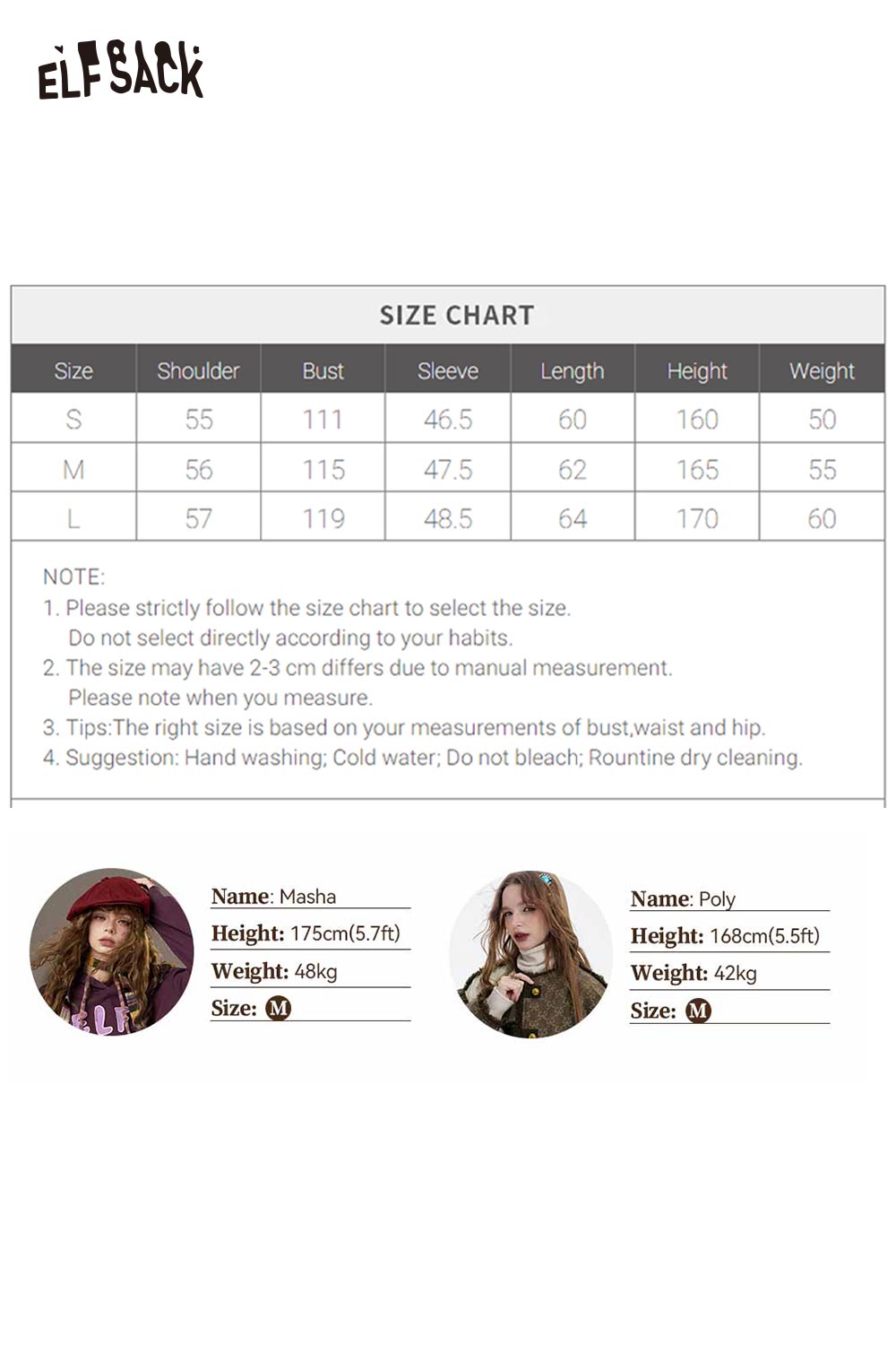 ELFSACK Cherry Heart Embroidery Sweater in soft fabric with a cozy fit and unique design details