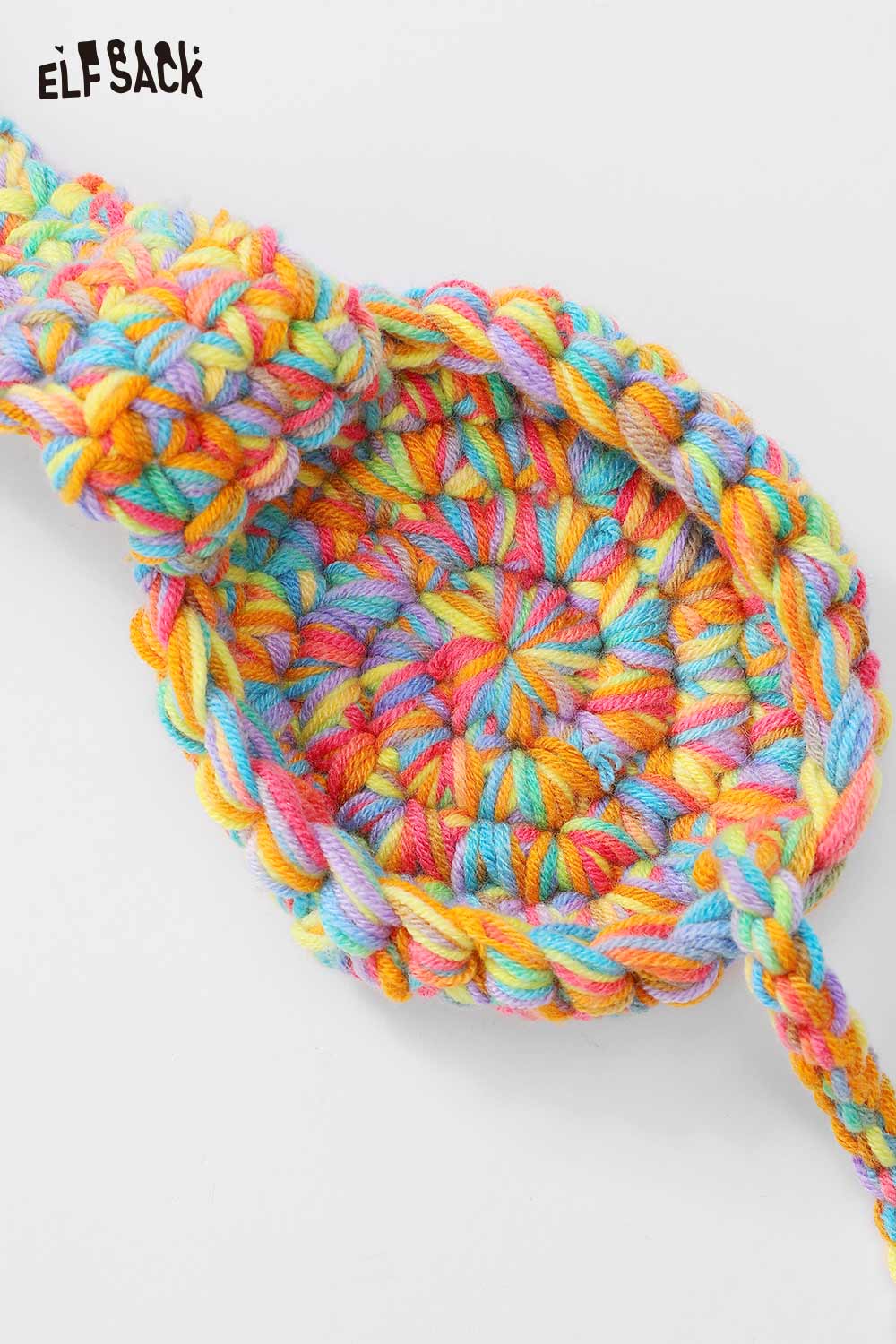 Colorful hand-knitted ear warmers by ELFSACK for cozy winter style