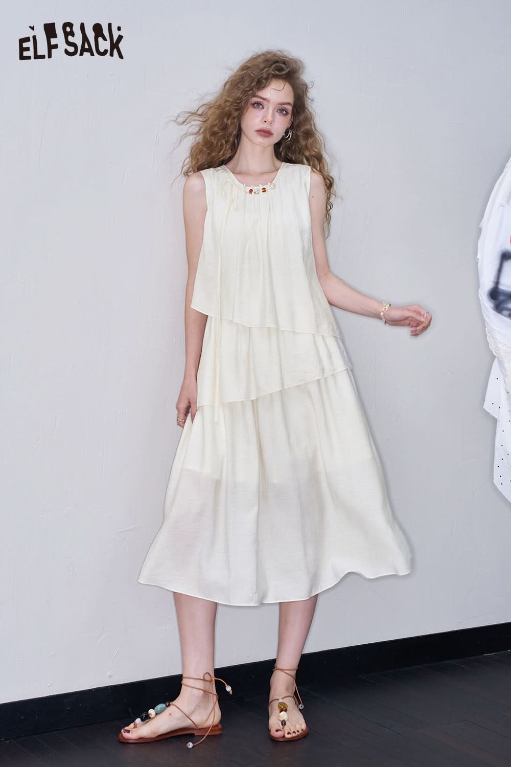 ELFSACK Irregular Casual Dress