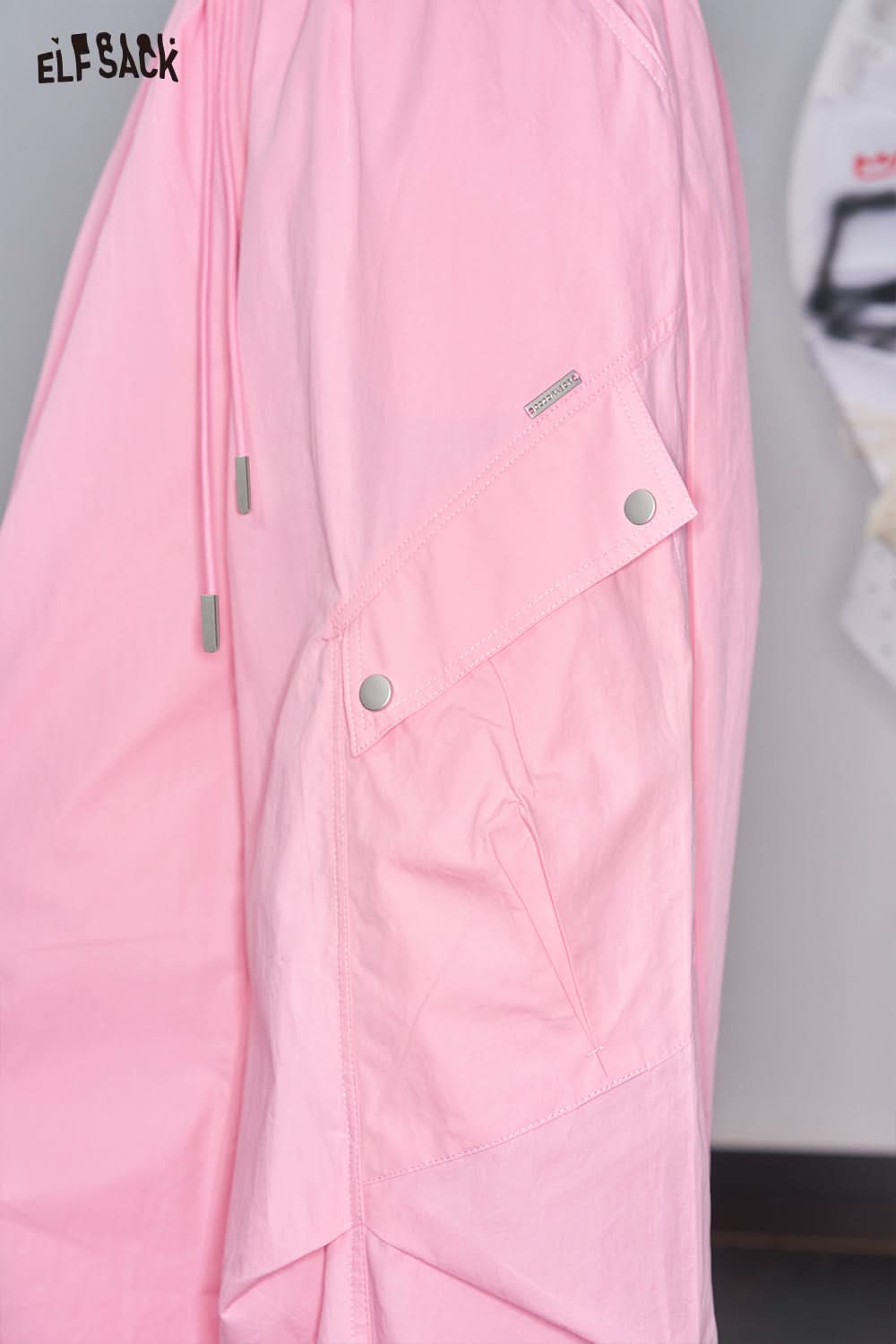 ELFSACK Pink Casual Straight Leg Wide Leg Pants