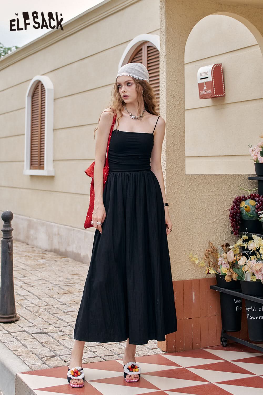 ELFSACK Strapless Camisole Sleeveless Chic Dress