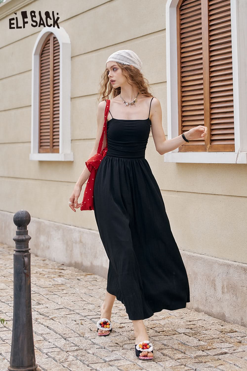 ELFSACK Strapless Camisole Sleeveless Chic Dress