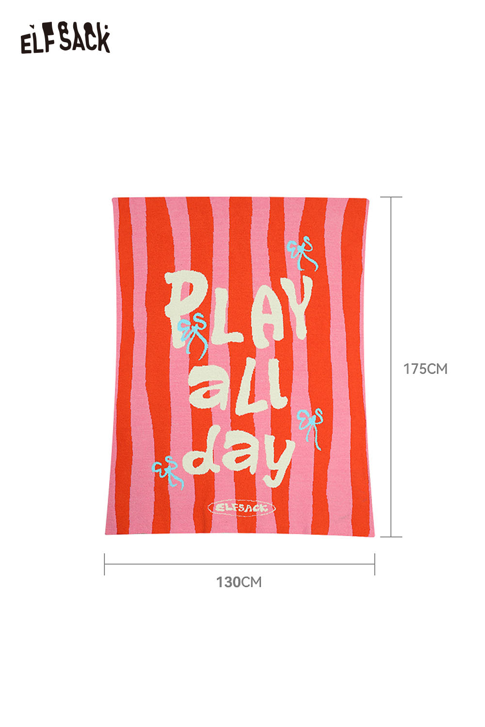 ELFSACK Striped Color Block Home Blanket with Playful Design for Cozy Living Spaces