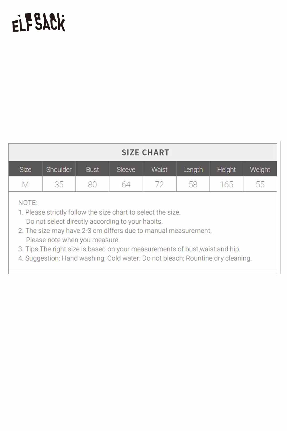 ELFSACK High Neck Flounce Hem T-shirt with Size Chart for Perfect Fit Options