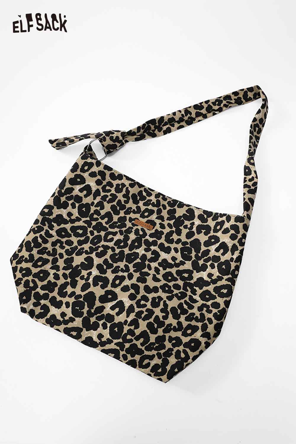 ELFSACK leopard print crossbody bag with adjustable strap for stylish daily use