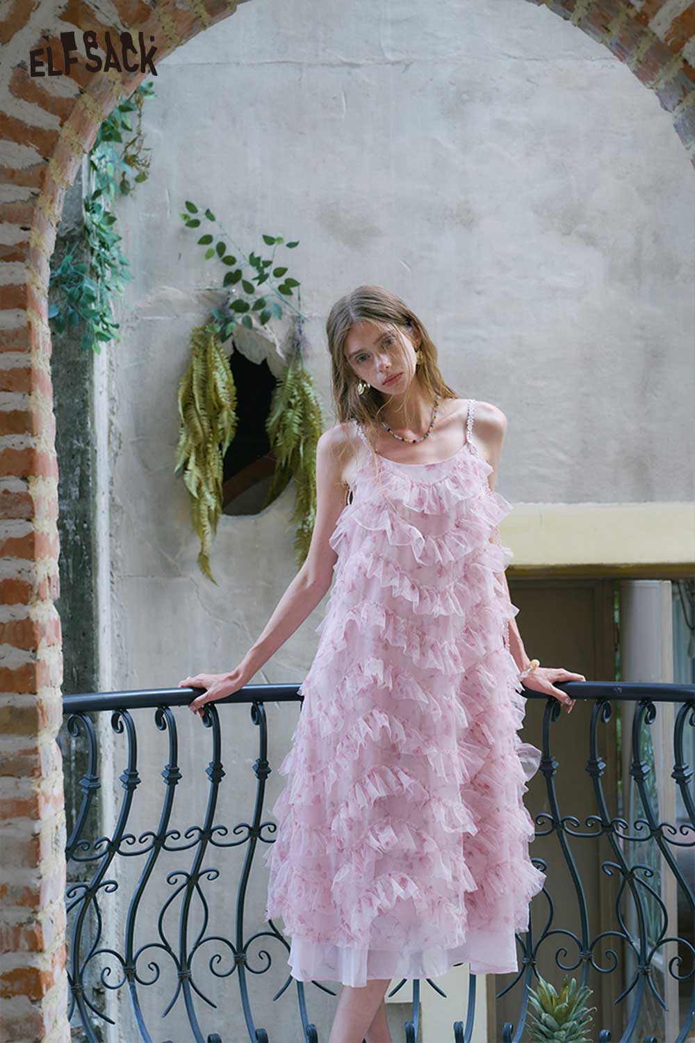 tulle slip dress Multi Layer Ruffle Mini – ELFSACK A.L.C. - Official Site Size:15 1/2 x 32 BS-1-10-7D-FR this is must have