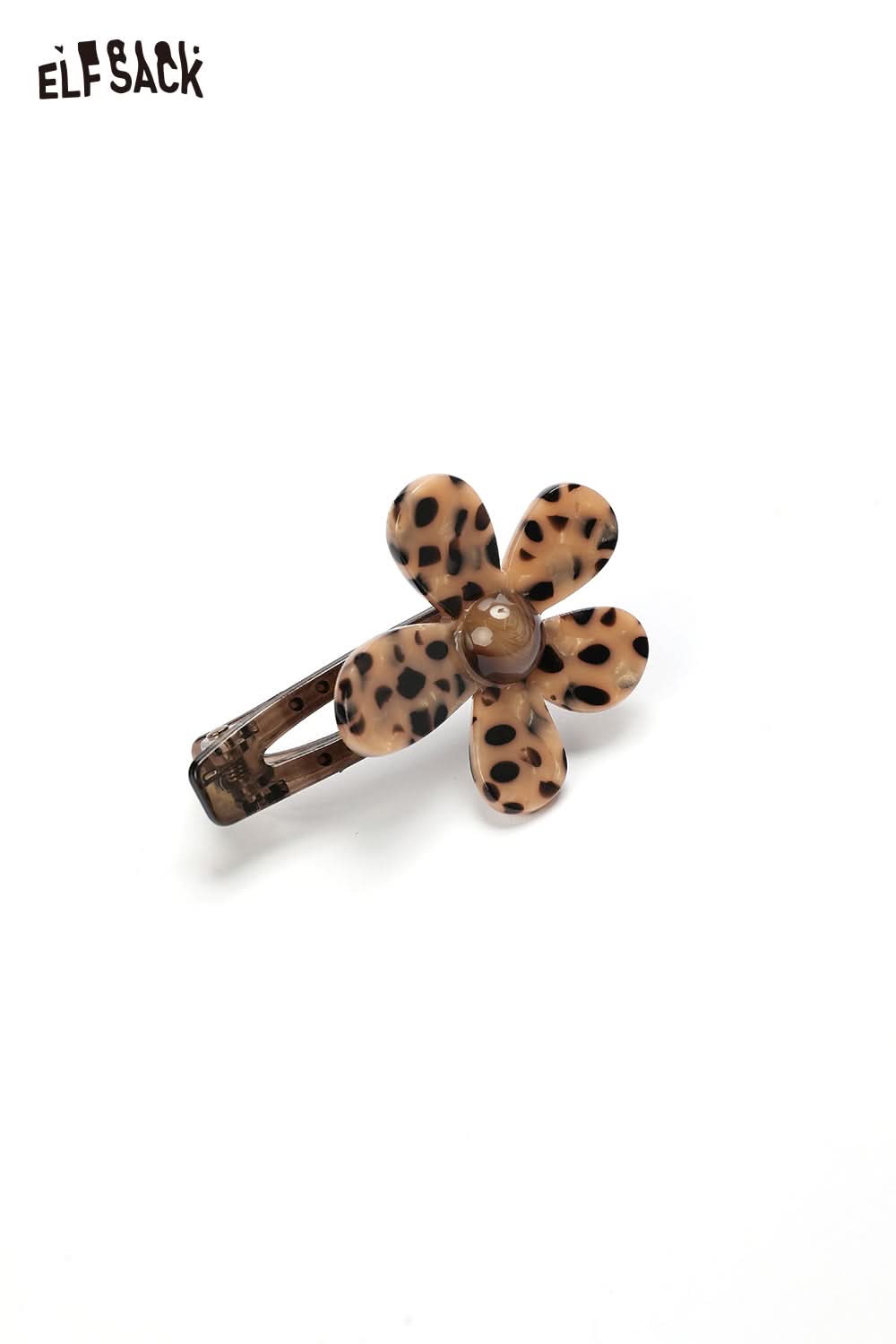 ELFSACK tortoise shell floral hairpin with a playful flower design and unique pattern