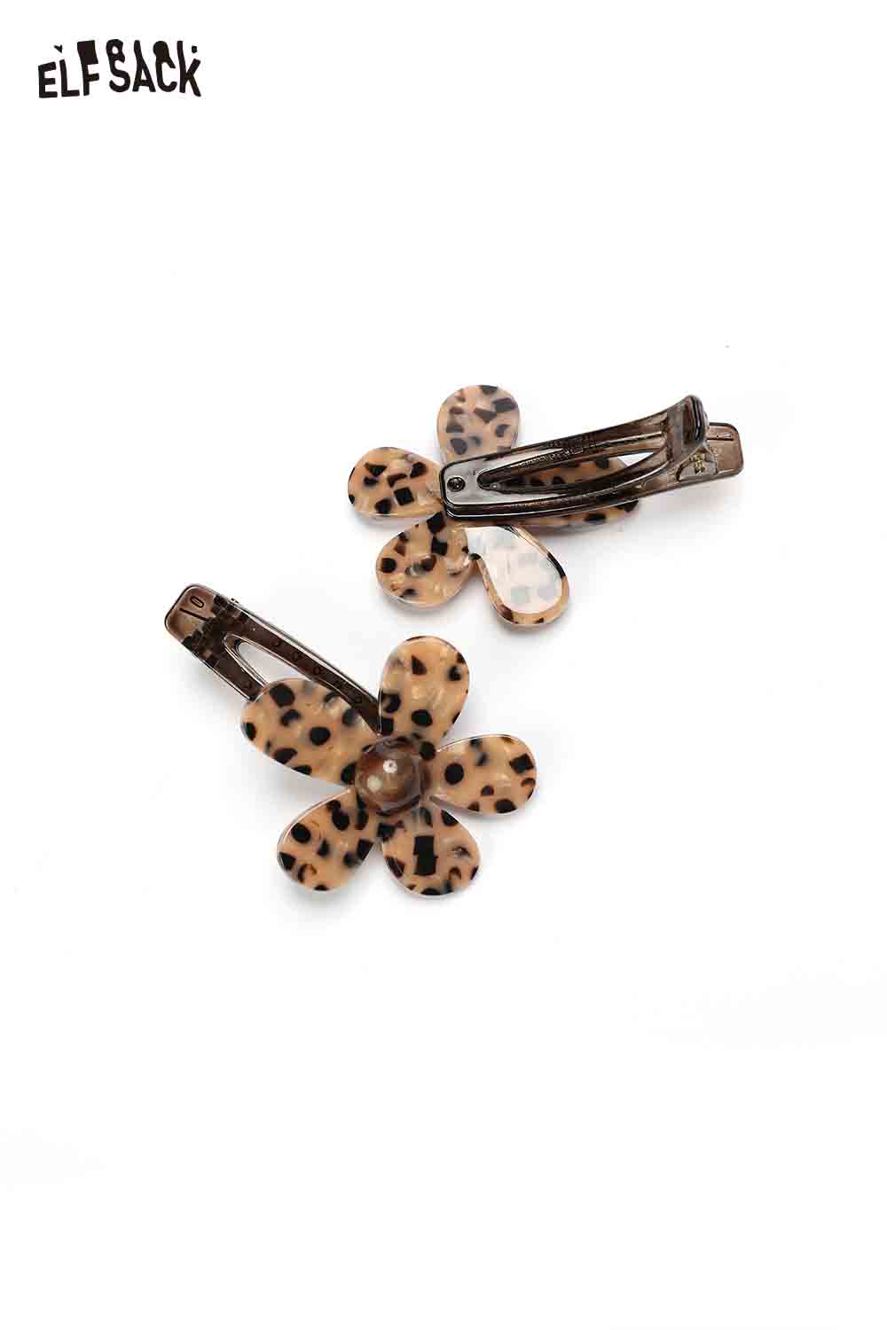 ELFSACK Tortoise shell floral hairpin set with unique design for stylish hair accessories