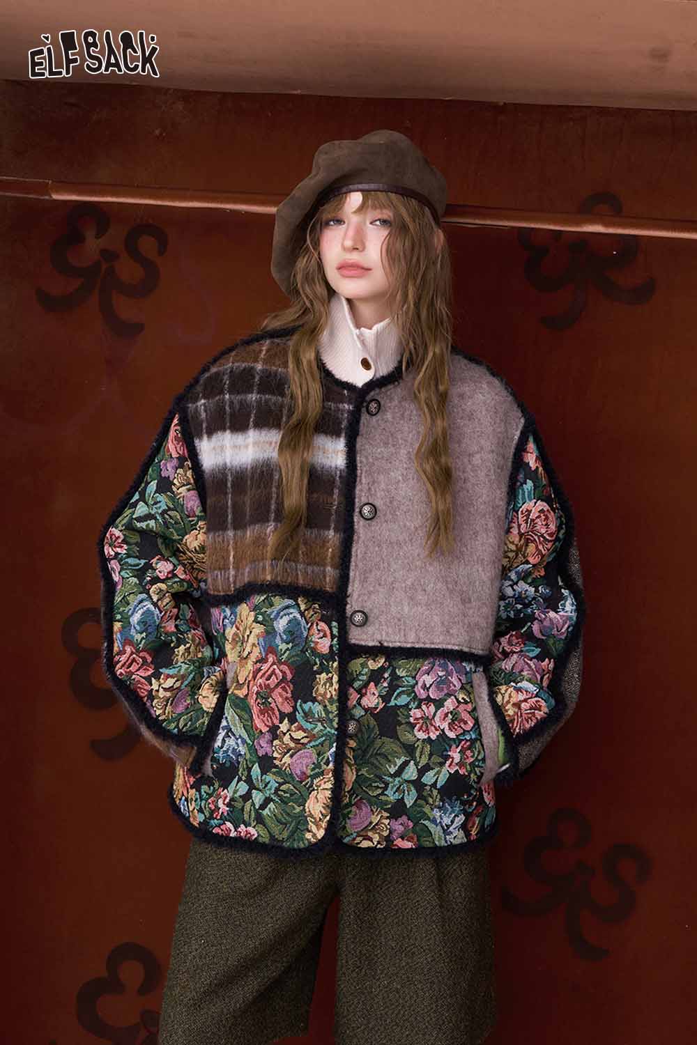 ELFSACK women's empire waist bermuda shorts with a floral design for a trendy summer look